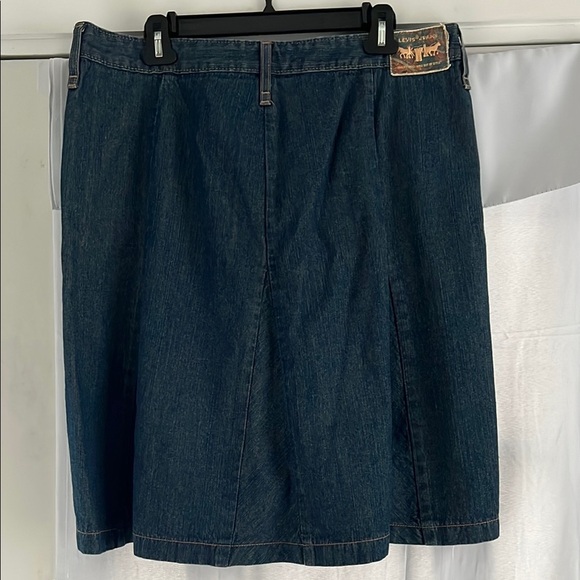 Levi’s gored denim skirt Sz 12 100% cotton 90s Y2K vintage EUC Retro Western - Picture 4 of 7